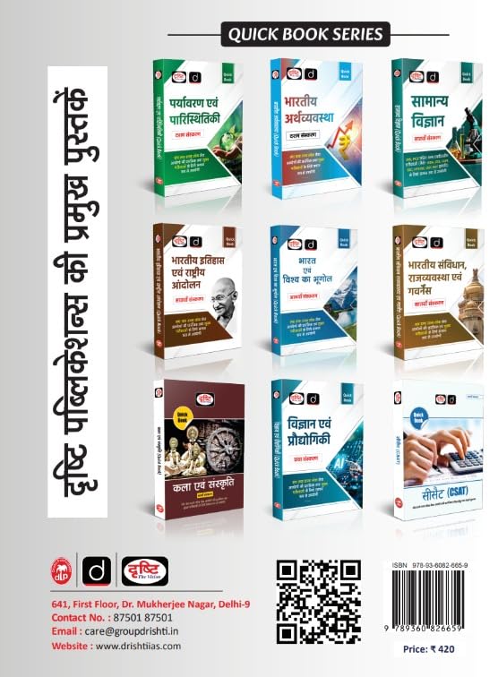 Drishti IAS UPSC Books 2025 Quick Book Bhartiya Itihas Evam Rashtriya Andolan 7th Edition Hindi Medium