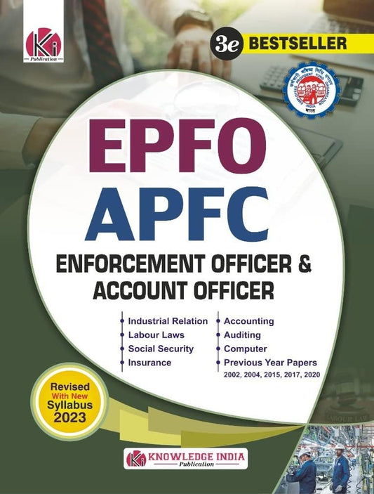 Knowledge India EPFO APFC Enforcement and Account Officer Exam Guide With Previous Year Papers English Medium