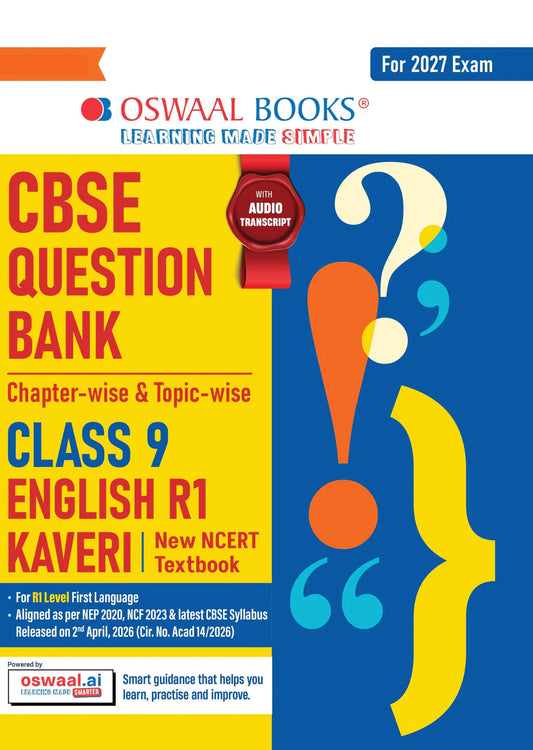 Oswaal CBSE Question Bank Chapterwise And Topicwise Kaveri Class 9 English R1 New NCERT Textbook Based On Latest CBSE Syllabus