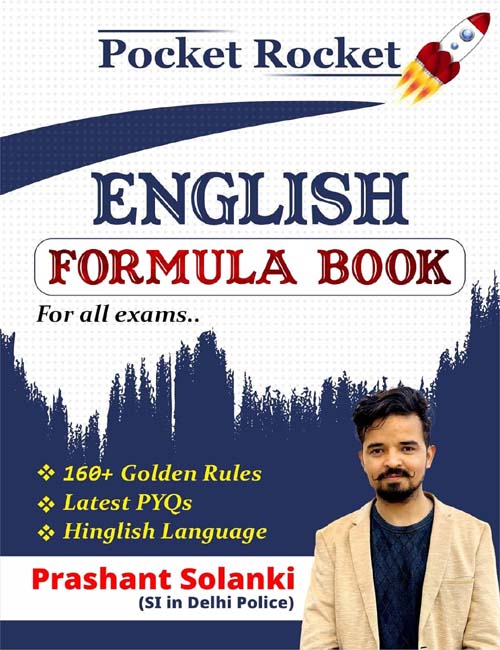 Pocket Rocket English Formula Book By Prashant Solanki Sir for All Competitive Exams 160+ Golden Rules and Latest PYQs