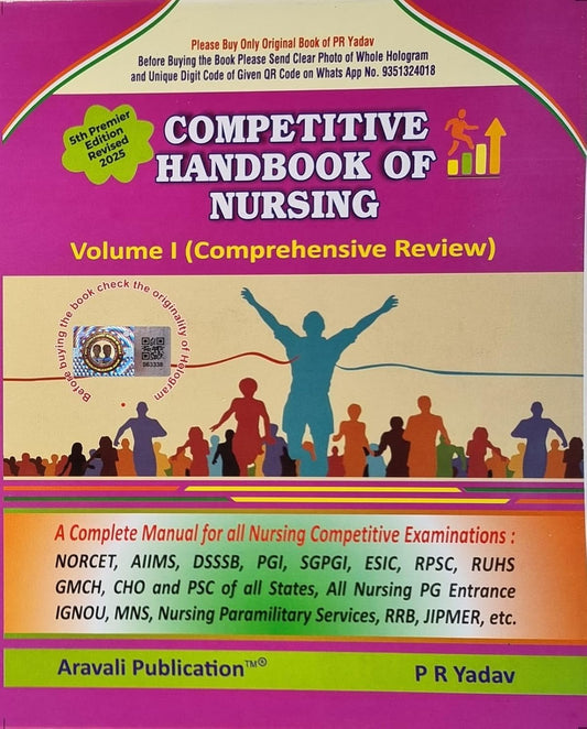 Aravali Publication Competitive Handbook of Nursing Volume-1 Comprehensive Review 5th Edition 2025 By P R Yadav