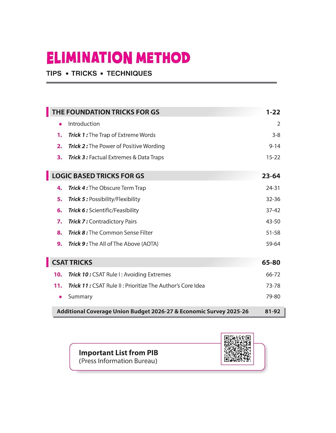 Arihant UPSC Prelims Elimination Method Tips Tricks Techniques By Ameebh Ranjan and Balu Mahendra