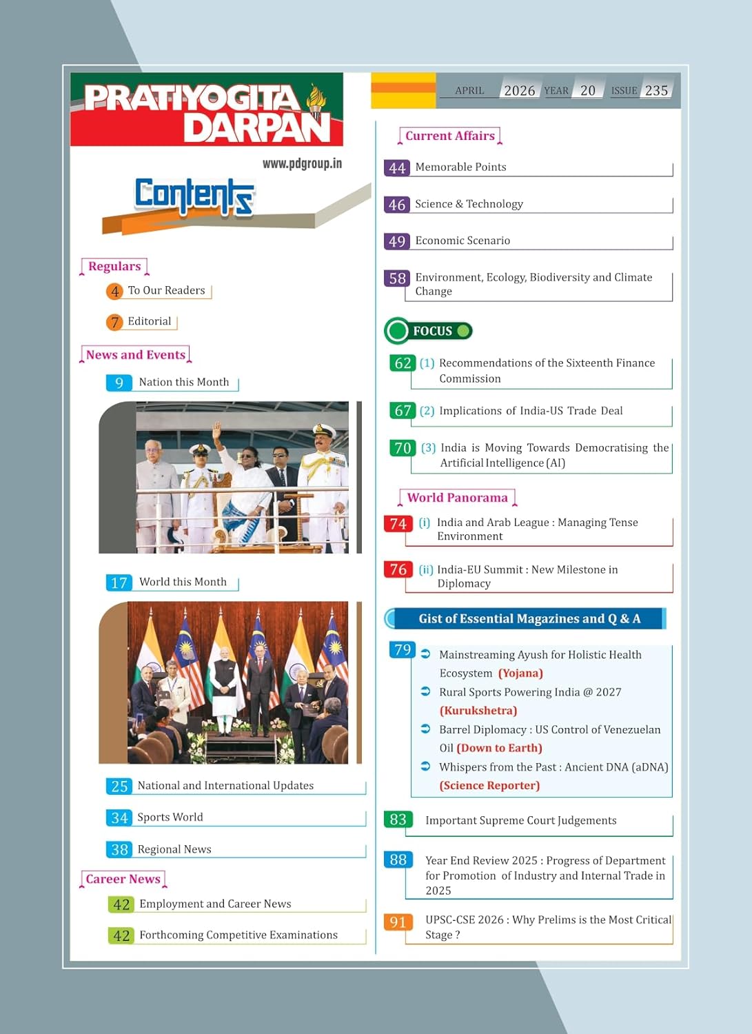 Pratiyogita Darpan April 2026 English Monthly Magazine Prelims 2026 Special Issue
