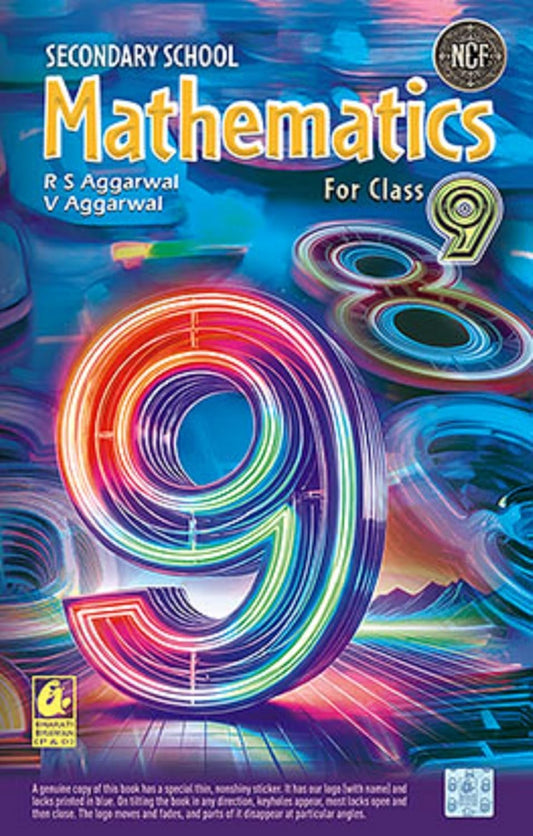 Secondary School Mathematics for Class 9 2026-27 Session CBSE Latest Pattern By R S Agrawal And V Agrawal Bharti Agrawal