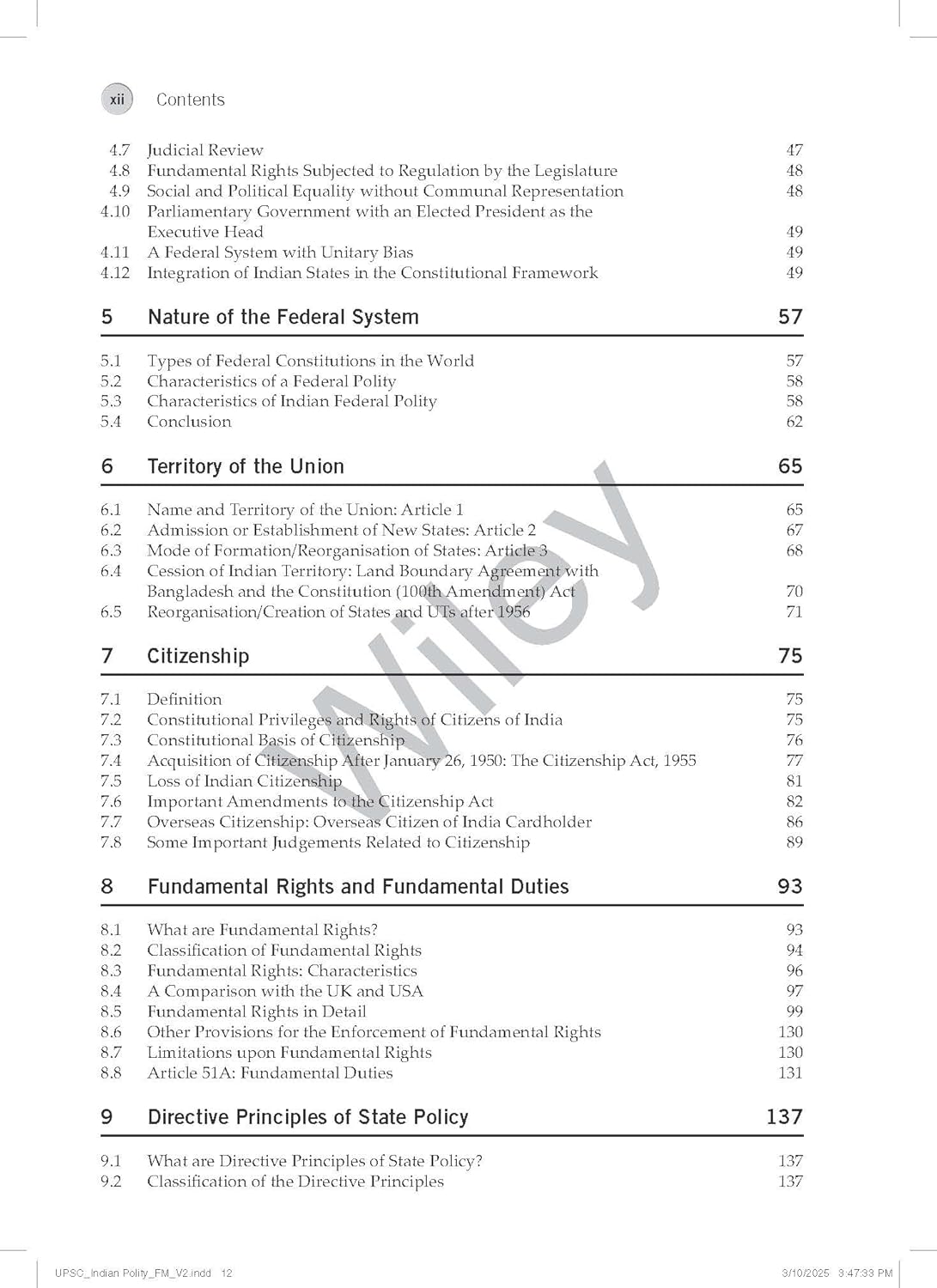 Wiley India Indian Polity English Medium By Abhishek IPS for UPSC Civil and State Services Exams