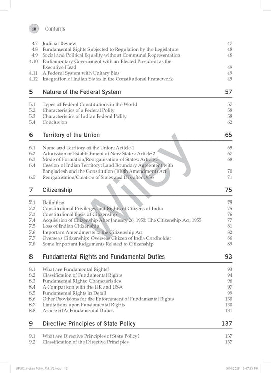 Wiley India Indian Polity English Medium By Abhishek IPS for UPSC Civil and State Services Exams