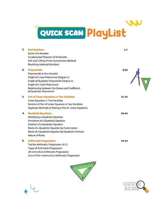 Arihant Quick Scan CBSE Class 10 Mathematics Fast Revision for High Scores By Aditya Shukla and Rakesh Pandey