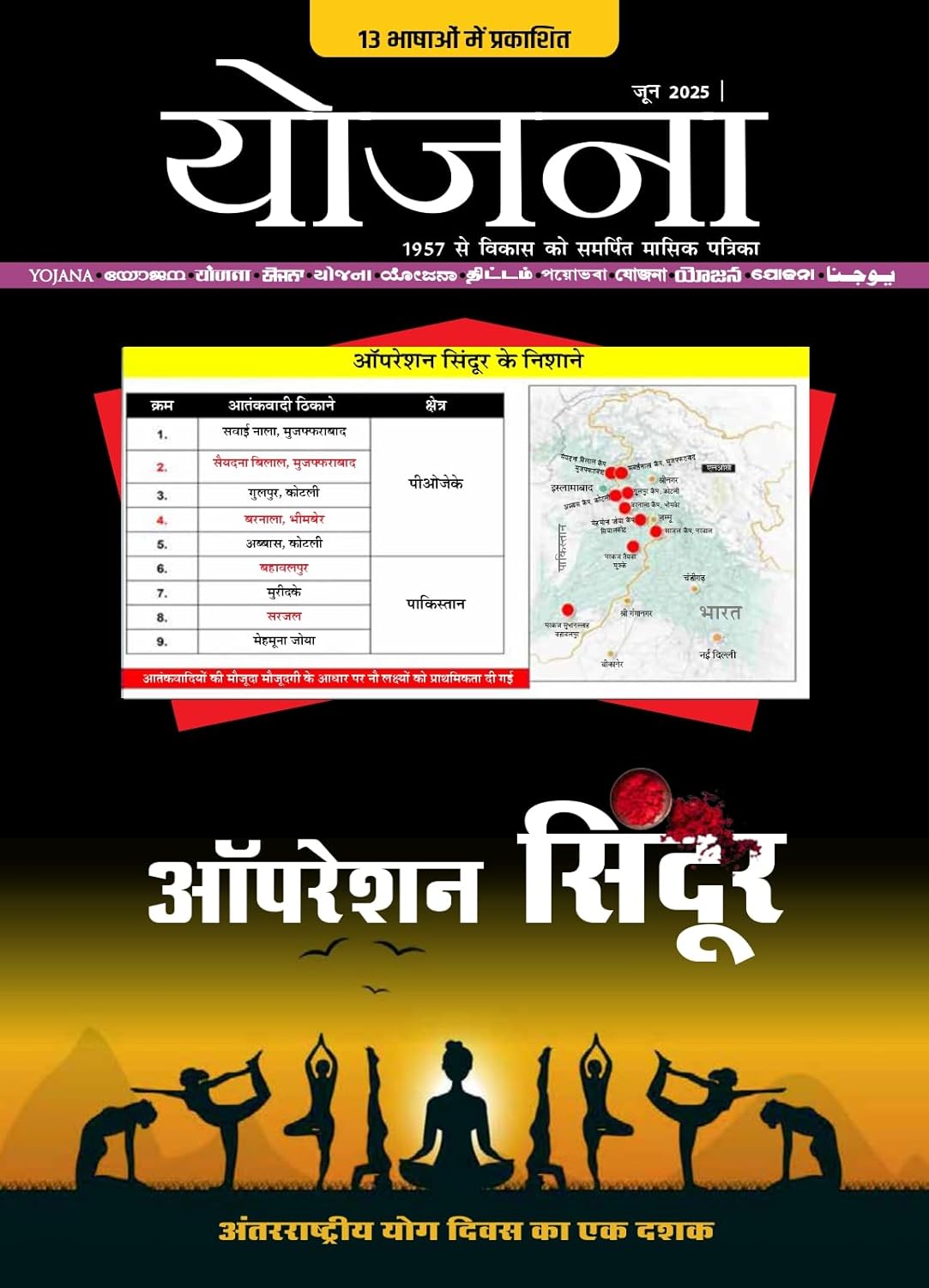 Yojana June 2025 Hindi Monthly Magazine Operation Sindoor and Yoga Special Issue