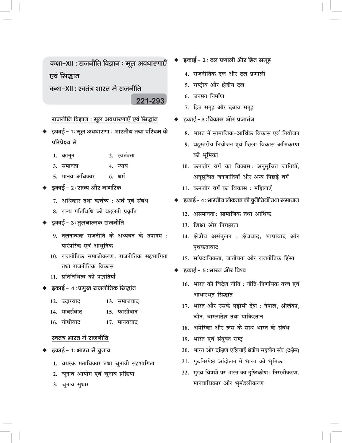 Drishti NCERT MCQs Bharatiya Rajvyavastha Evam Arthvyavastha Class 6 to 12 NCERT Through Questions 5th Edition September 2025