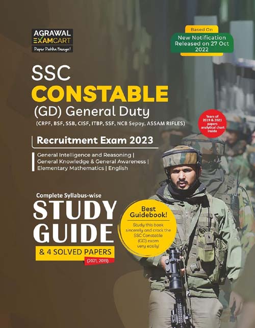 Agrawal Examcart SSC Constable GD Recruitment Exam Study Guide in English