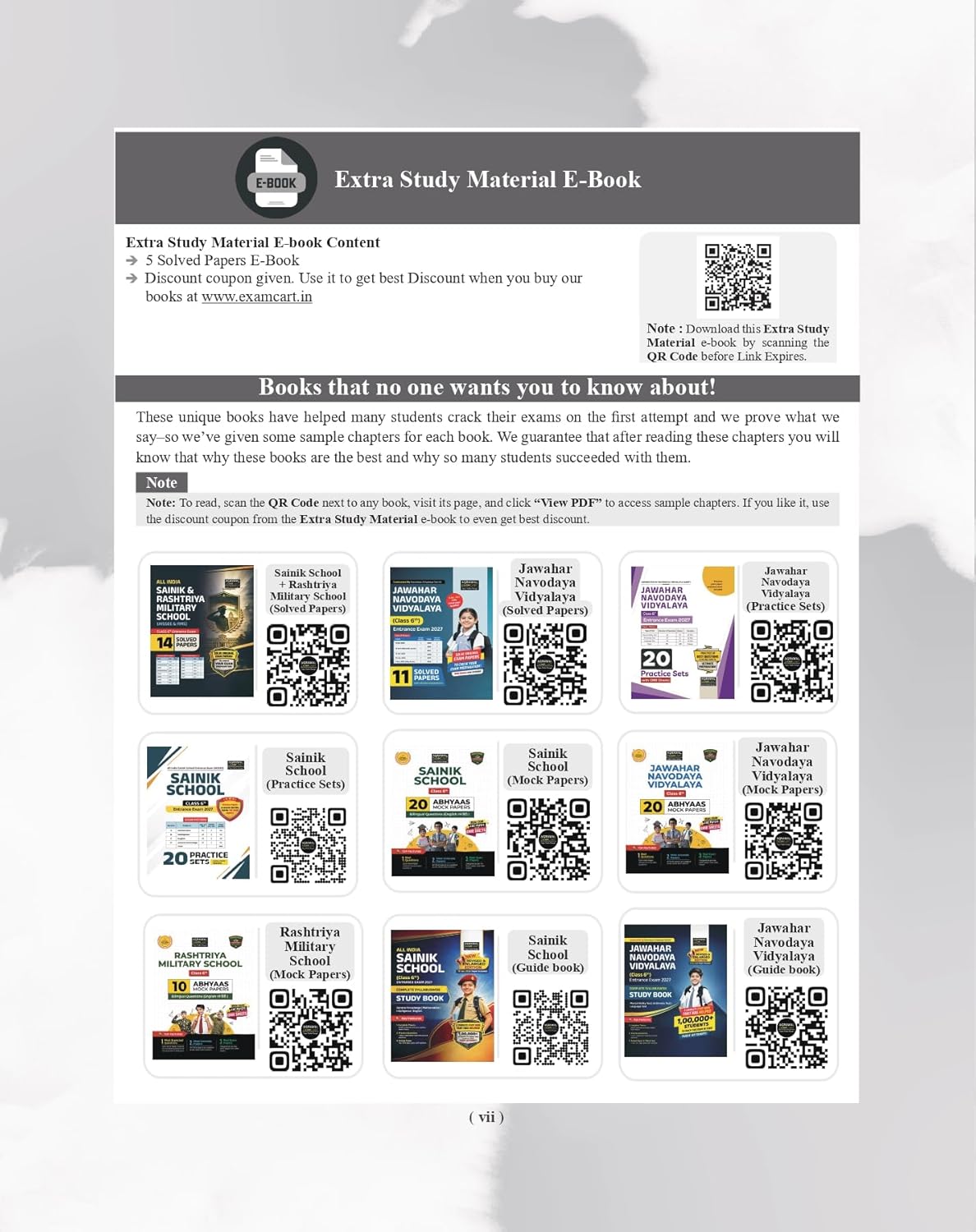 Examcart Rashtriya Military School RMS Class 6 Entrance Exam Complete Study Guide Book 2027 Latest NCERT Syllabus Based Chapterwise Theory Practice Questions 2026 Solved Paper English Medium