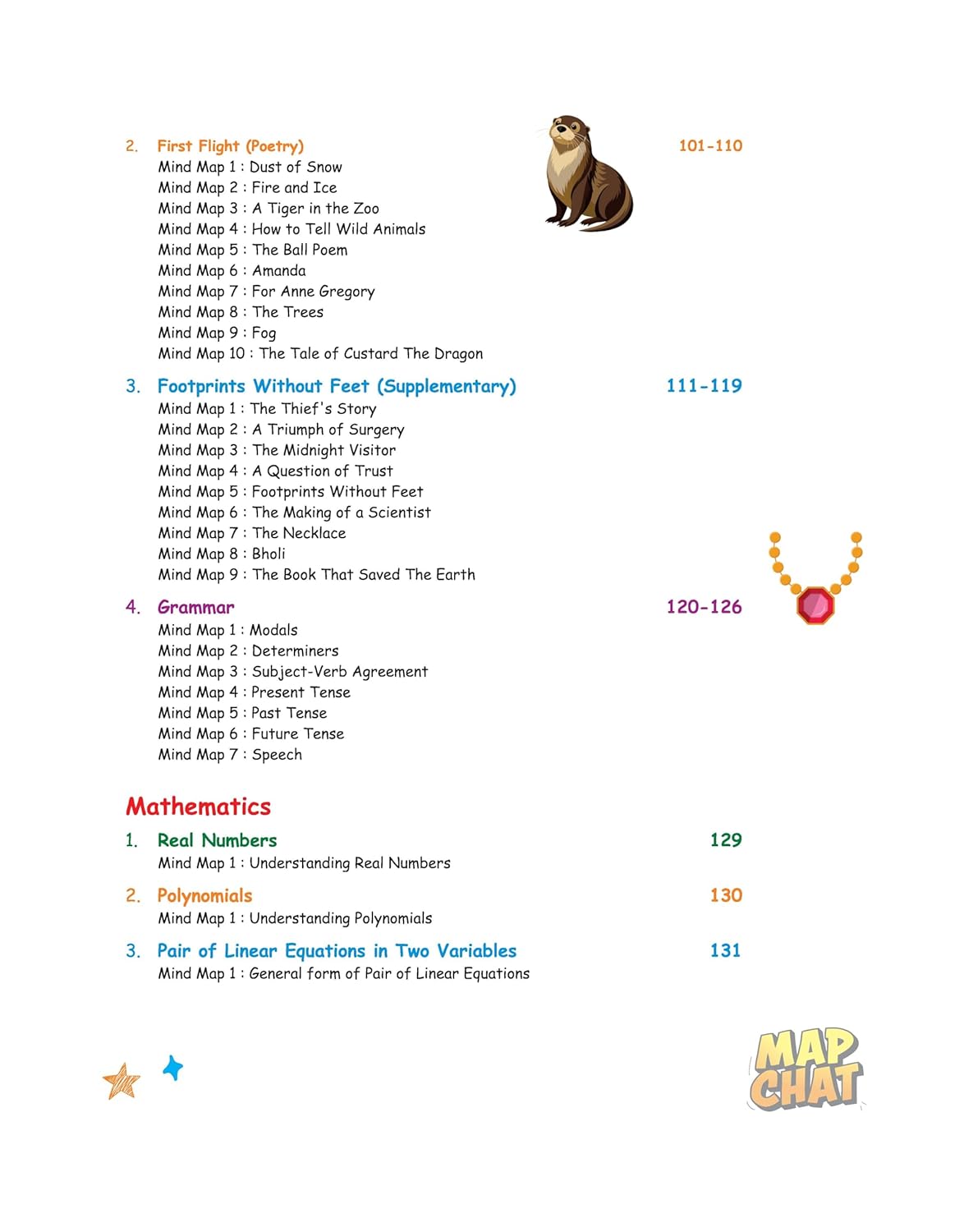 Arihant CBSE Map Chat Class 10 Science Maths Social Science English Language and Literature