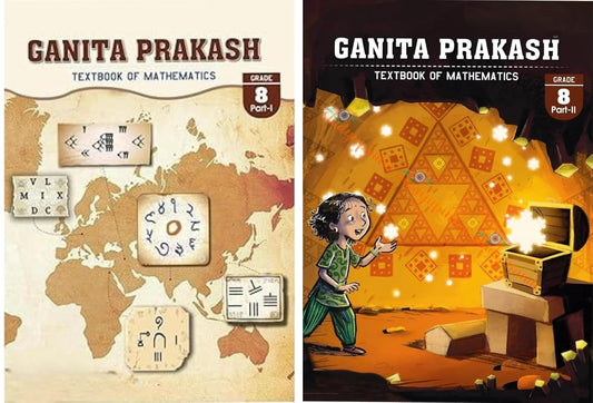 NCERT Combo Set Of 2 Books Ganita Prakash Mathemathics Part 1 And 2 Textbook For Class 8 English Medium