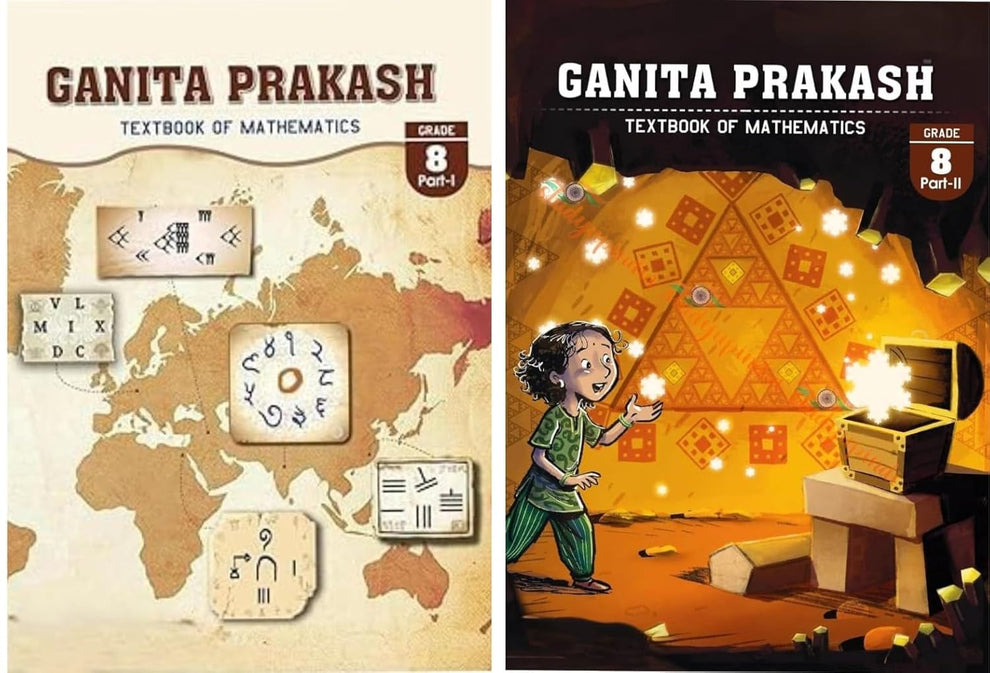 NCERT Combo Set Of 2 Books Ganita Prakash Mathemathics Part 1 And 2 Te ...