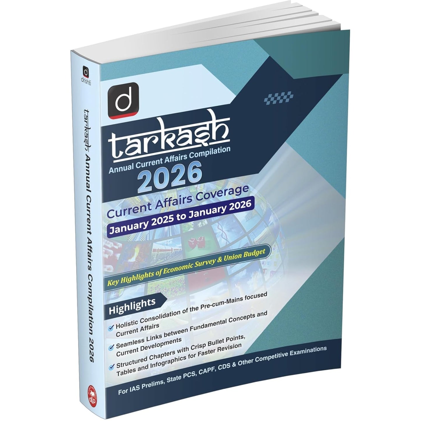 Drishti Tarkash Annual Current Affairs Compilation 2026 Coverage January 2025 to January 2026 English Medium for All Competitive Exams