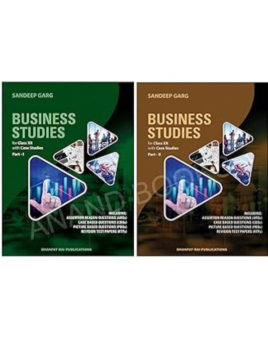 Sandeep Garg Business Studies for Class XII With Case Studies Part-I and Part-II Set of 2 Books Dhanpat Rai Publications