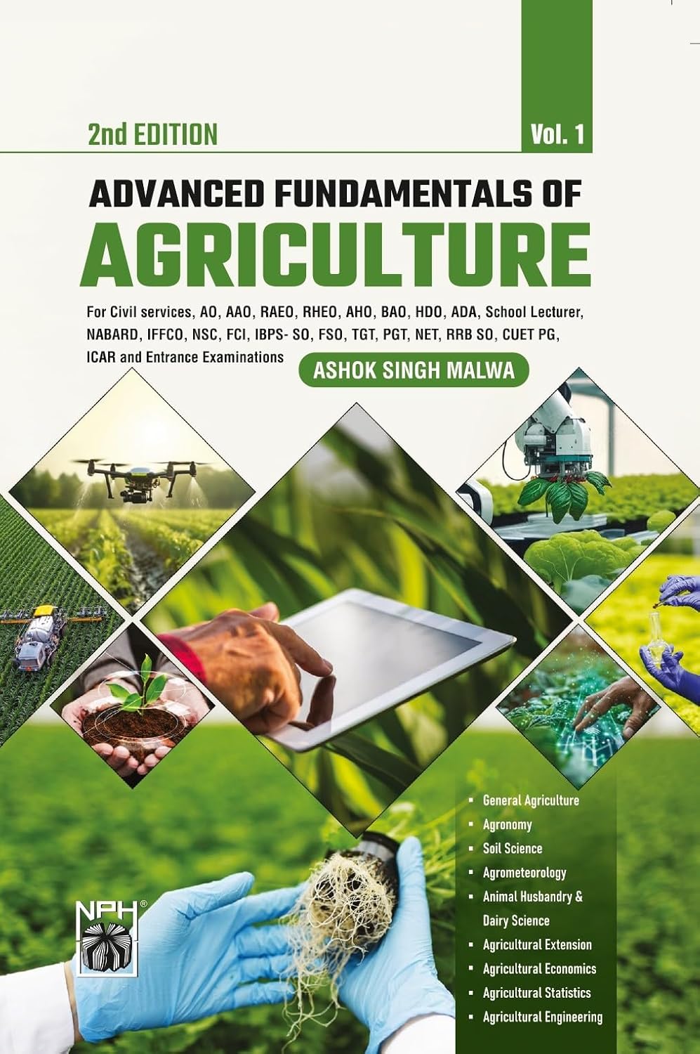 NPH Advanced Fundamentals of Agriculture Volume 1 and 2 English Medium 2nd Edition By Ashok Singh Malwa Set of 2 Books