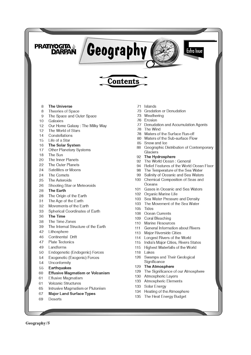 Pratiyogita Darpan General Studies Geography India and World Extra Issue Exam Oriented Series-2