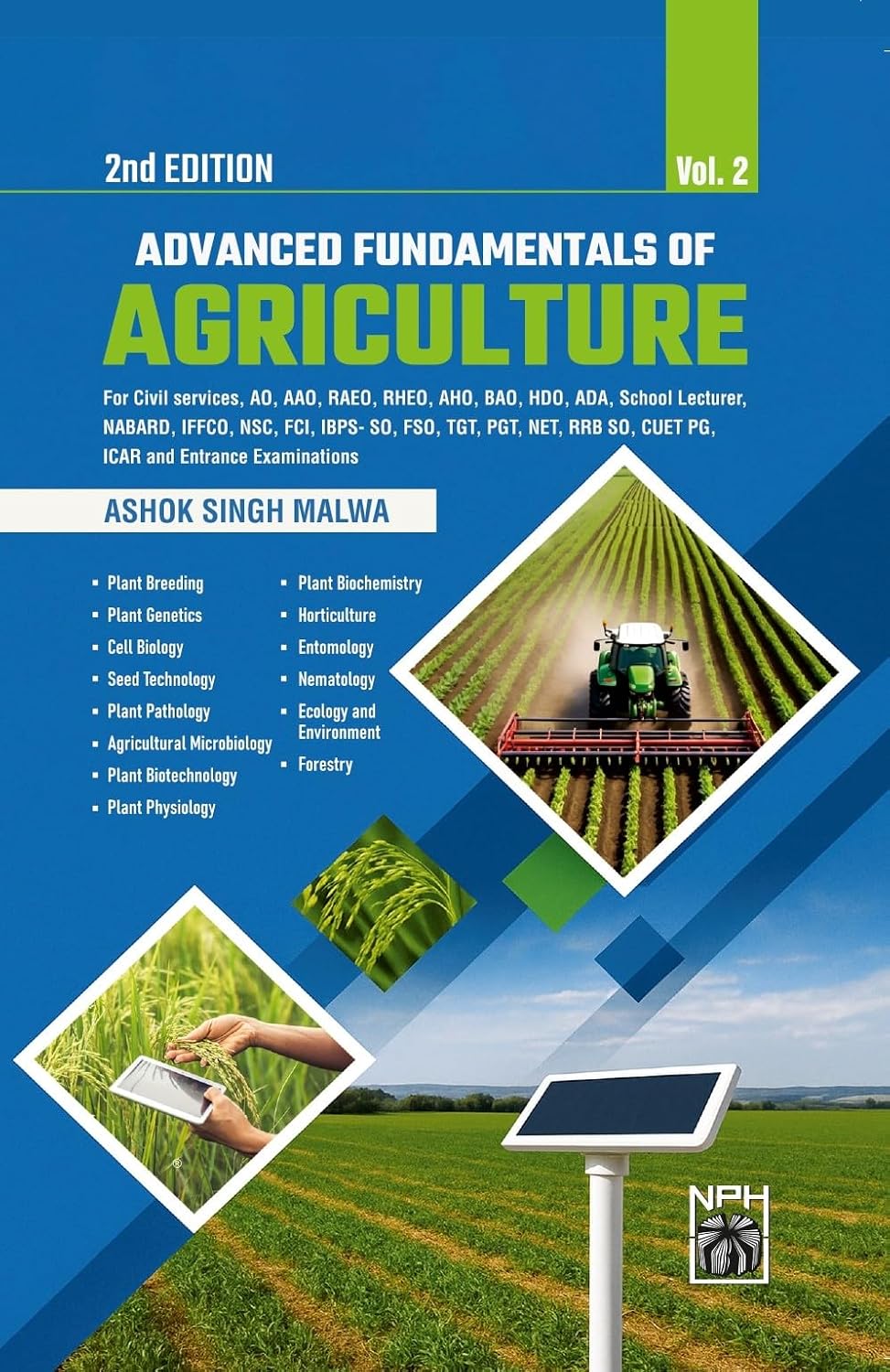 NPH Advanced Fundamentals of Agriculture Volume 1 and 2 English Medium 2nd Edition By Ashok Singh Malwa Set of 2 Books