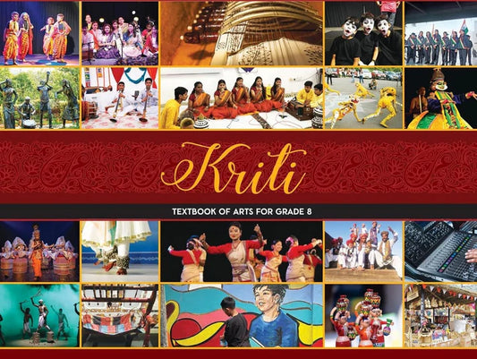 NCERT Kriti Textbook of Arts for Class 8 Latest New Syllabus English Medium Latest Edition 2025 With Free Khatu Shyam Sticker