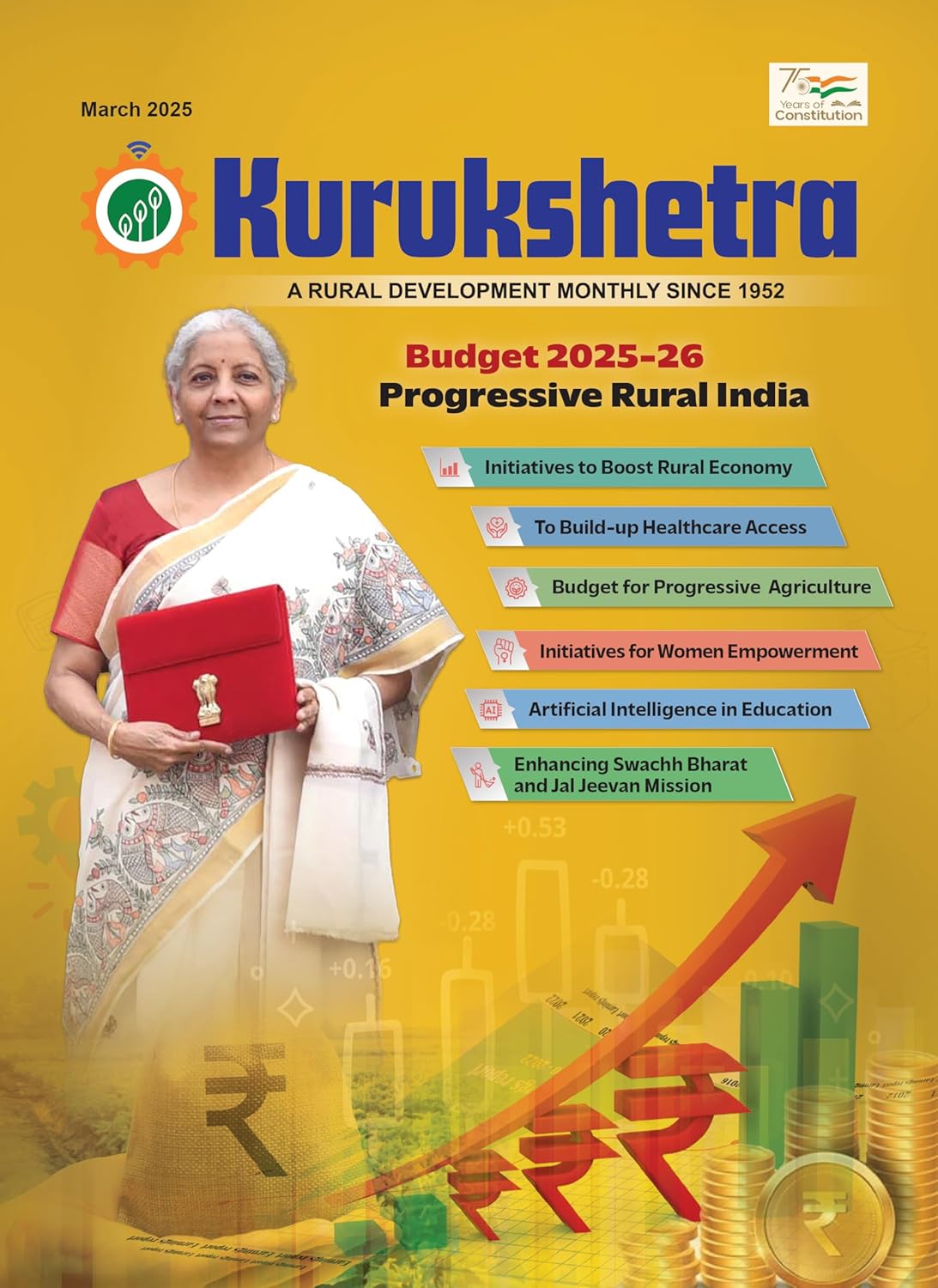 Kurukshetra March 2025 English Monthly Magazine Budget 2025-2026 Progressive Rural India Issue