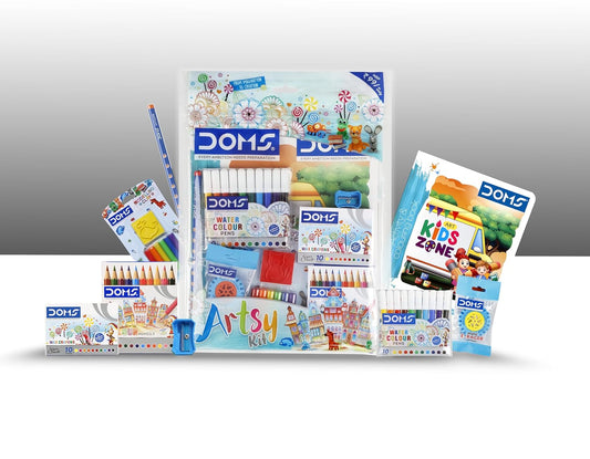Doms Artsy Kit Gift for Kids Stationary Items Ink Color Multicolor