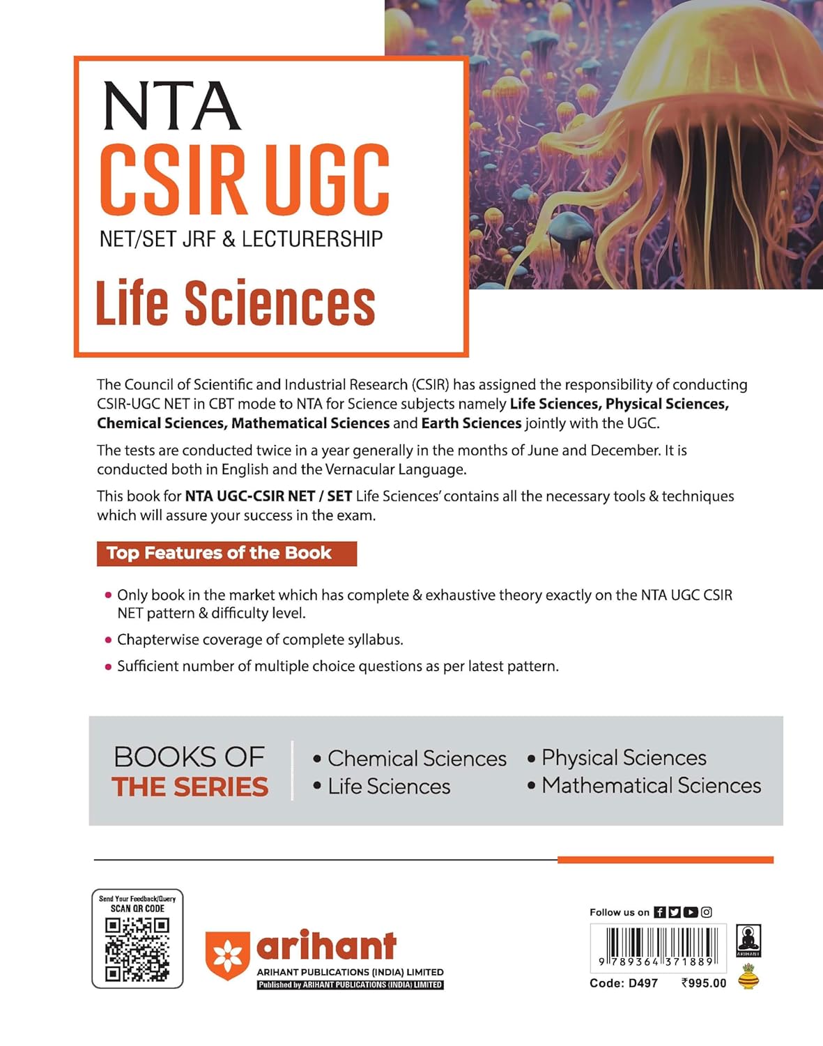 Arihant NTA CSIR UGC NER JRF And Lecturership Life Science