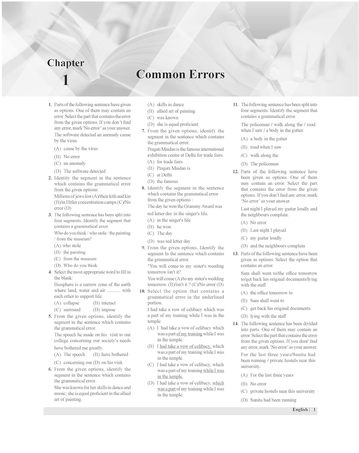 Examcart All Agniveer Non-Technical Exams English Question Bank 2026 1700+ MCQs for Army GD Clerk SKT Tradesman Navy Coast Guard SSB MR NMR NMR Airforce AFCAT Y Group English Medium