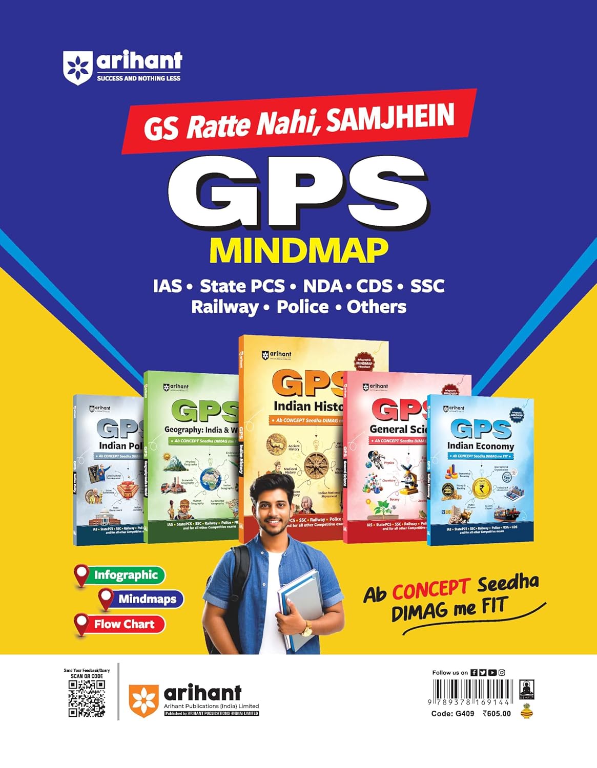 Arihant Objective 14000+ General Studies Chapterwise PYQs English Medium Latest Edition 2026-2027 By Manohar Pandey