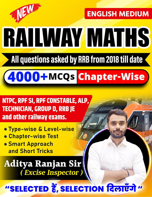 Aditya Ranjan Sir Railway Maths 4000+ MCQs Chapterwise Complete Book English Medium