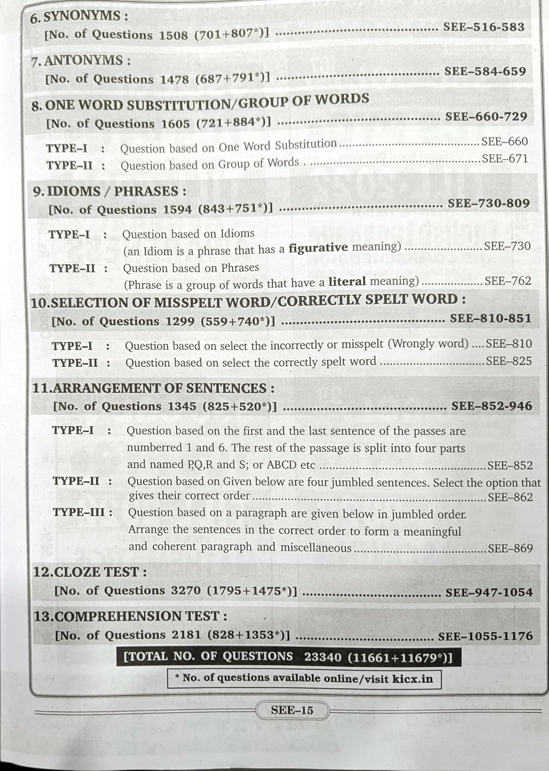 Kiran SSC TCS PYQs English Language Chapterwise And Typewise Solved Papers 16950+ December 2023 TCS PYQs Of Till Cgl Tier 1 And Tier 2 English Medium