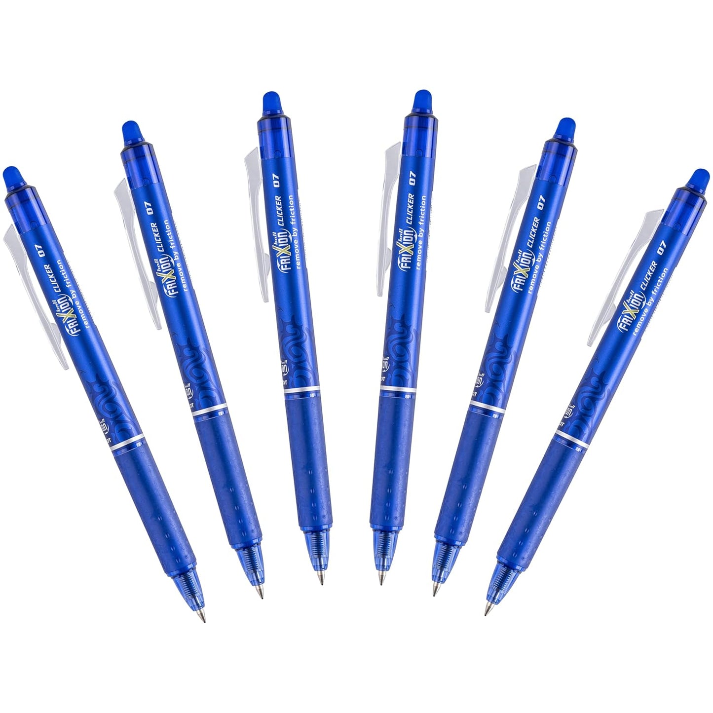 Pilot FriXion Clicker Retractable Erasable Gel PensFine Point Blue Ink