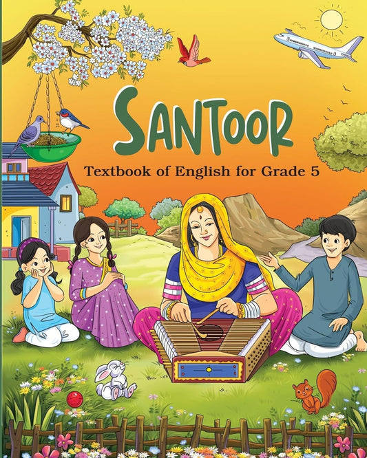 NCERT Santoor Class 5 Textbook Of English Medium Latest Edition Based On New Pattern With Free Khatu Shyam Sticker