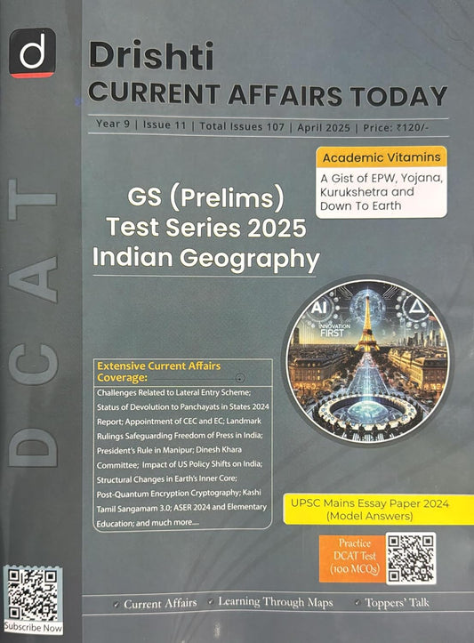 Drishti Current Affairs Today April 2025 English Monthly Magazine