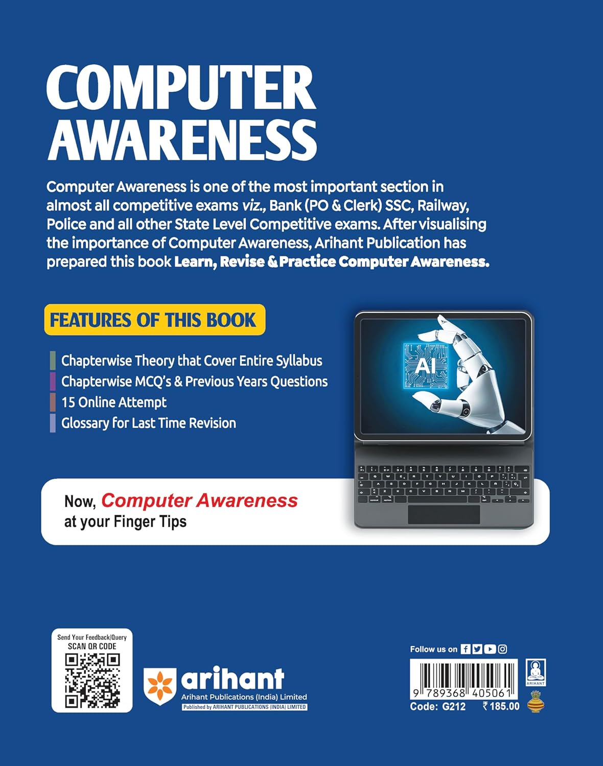 Arihant Computer Awareness Revised Edition 2025 Usefull For SSC RAILWAY BANKING DSSSB CPCR STATE PCS And Other One Day Exams