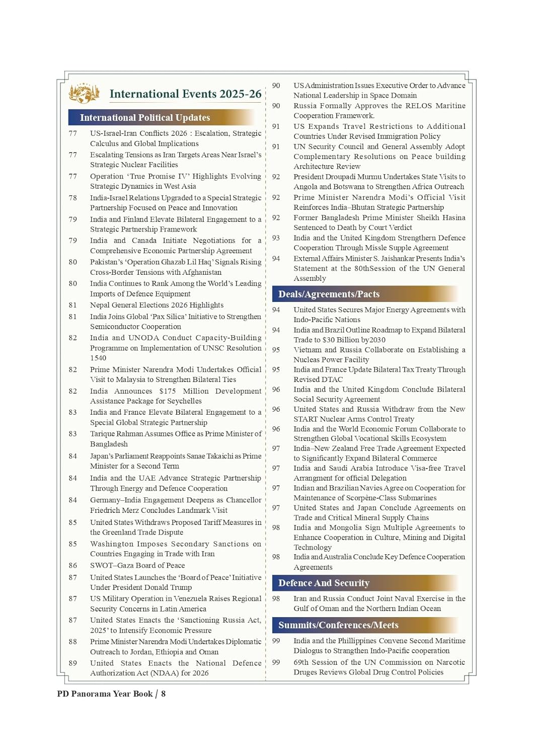Pratiyogita Darpan Panorama Year Book 2026 Volume 1 Extra Issue With Latest Facts and Data upto March 2026 English Medium