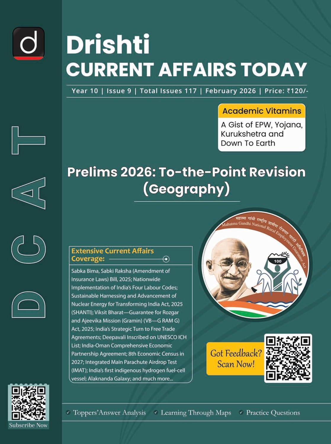 Drishti Current Affairs Today January February April May June July 2026 English Combo Set of 6 Monthly Magazine