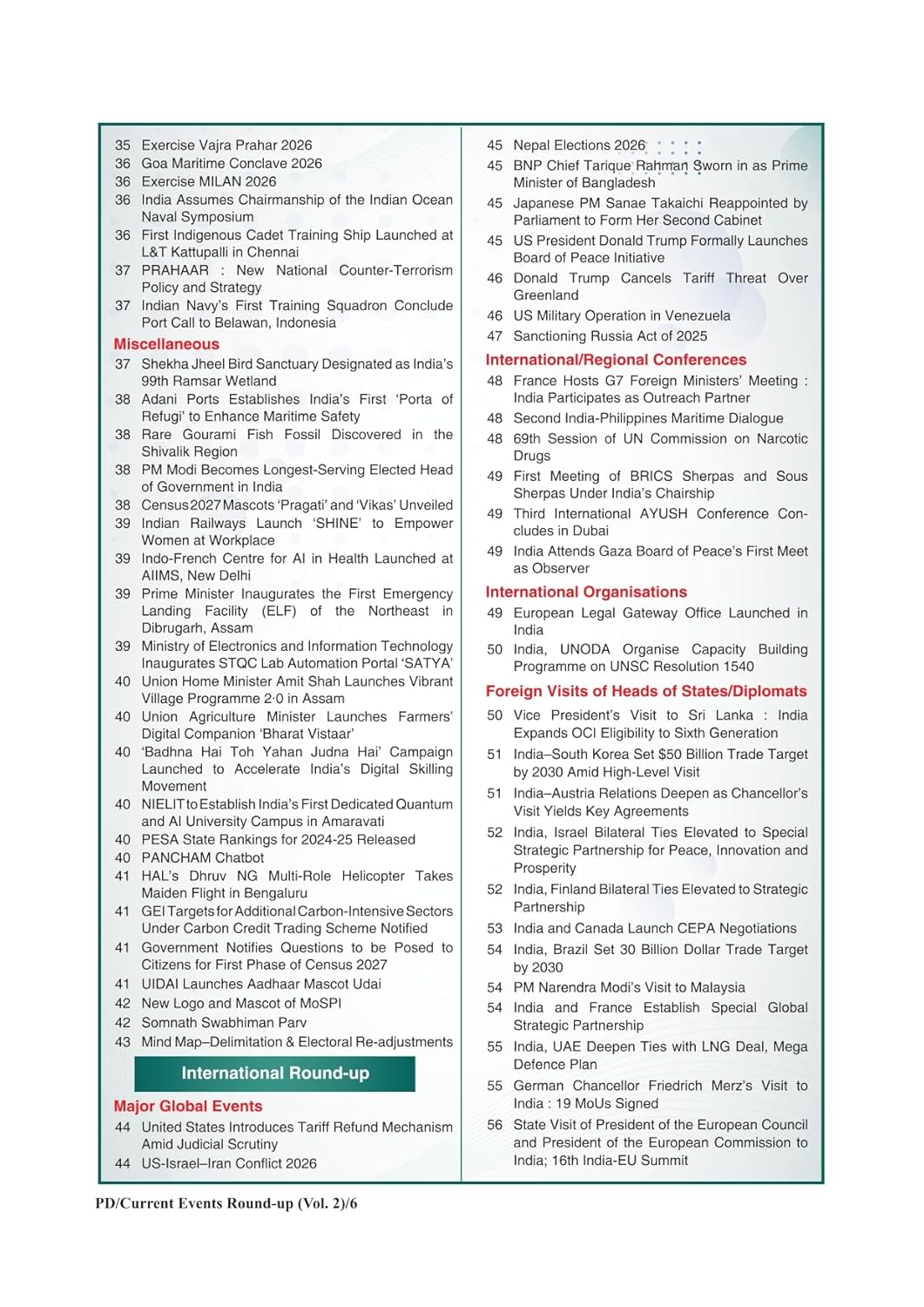 Pratiyogita Darpan Current Events Round Up 2026 Volume-2 Revised Edition English Medium