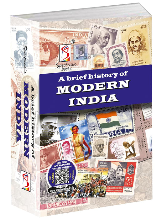 Spectrum Book A Brief History of Modern India By Rajiv Ahir UPSC Civil Services Exam State Administrative Exams-2024 Edition With Free Sticker Shree Shivam Namostubhyam
