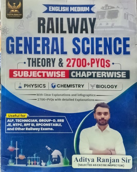 Aditya Ranjan Sir Railway General Science English Medium Theory and 2700+ PYQs