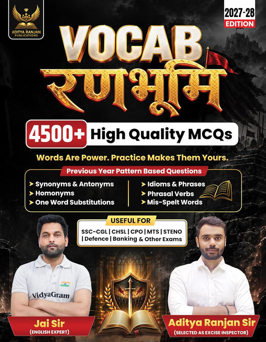 Aditya Ranjan Vocab Ranbhumi 4500+ High Quality MCQs 2027-2028 Edition By Jai Sir