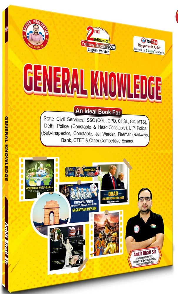 Ankit Bhati General Knowledge GK 2nd Edition 2025 For All Competitive Exams English Medium