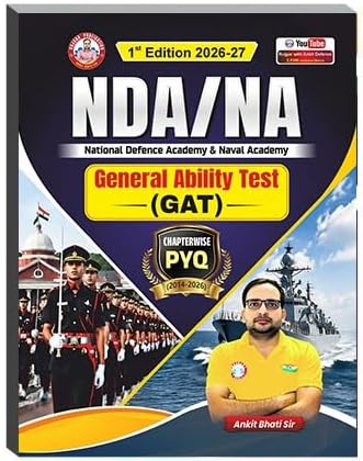Ankit Bhati Sir NDA/NA 2027 General Ability Test GAT Chapterwise PYQ 2014-2026 Hindi Medium 1st Edition 2026-27