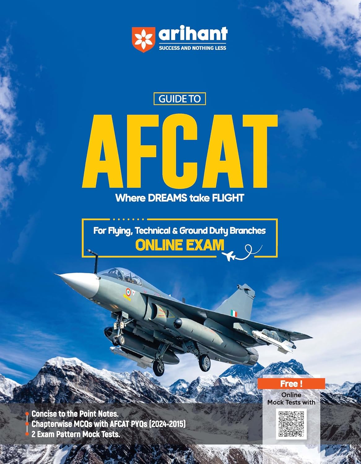 Arihant AFCAT Online Exam 2025 Guide English Medium for Flying Technical and Ground Duty Branches