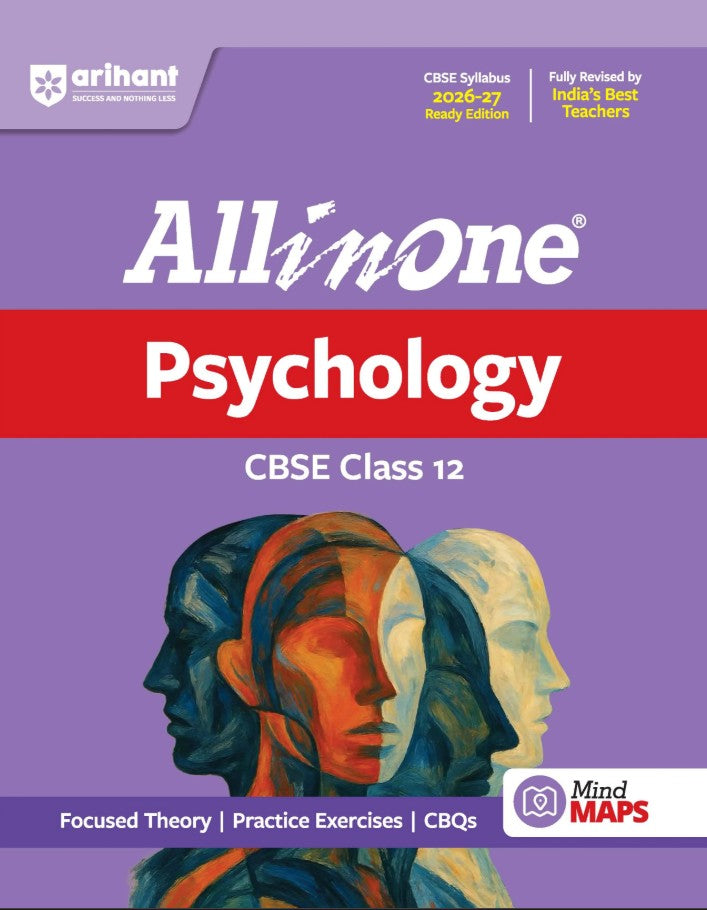  Arihant All in One Psychology Class 12 for CBSE Exam 2026 2027 NCERT Based Complete Theory Practice Exercises CBQs A-R Sample Papers and Mind Maps Revised Edition as per Latest Syllabus
