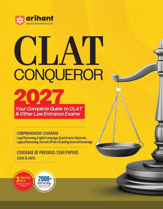 Arihant CLAT Conqueror 2027 Complete Guide for CLAT and Law Entranc ...