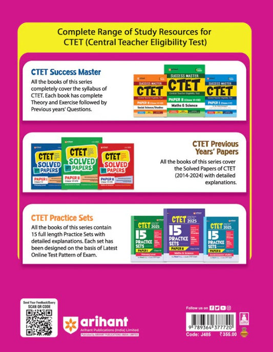 Arihant CTET and TETs 2025 2026 Scorer Notes Mathematics and Pedagogy Class 6 to 8 with 1500+ MCQs and PYQs of CTET and State TETS English Medium Useful for all State TETS
