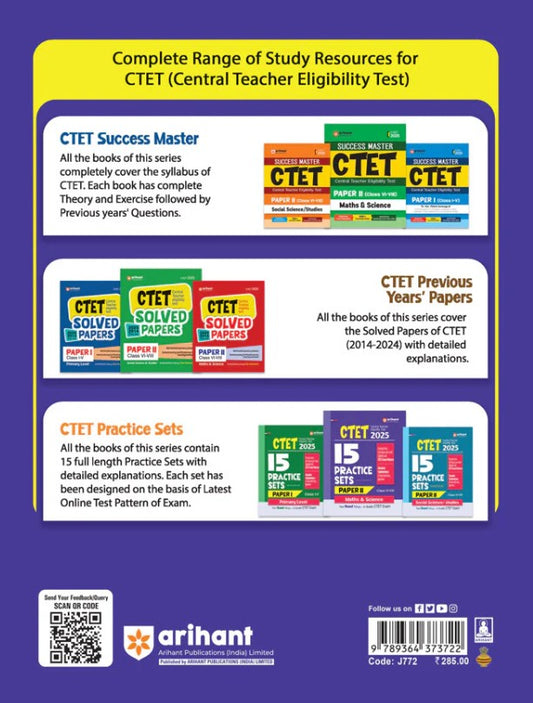 Arihant CTET and TETs 2025 2026 Scorer Notes Science and Pedagogy Class 6 to 8 with 1500+ MCQs and PYQs of CTET and State TETS English Medium Useful for all State TETS
