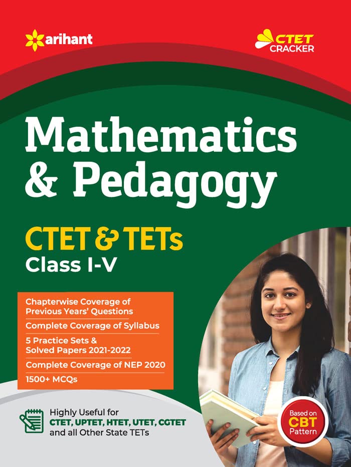 Arihant CTET and TETs Mathematics and Pedagogy English Medium Book With 5 Practice Sets for Primary Level Exam