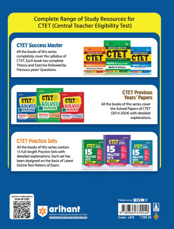 Arihant CTET and TETs Scorer Notes 2025 2026 Child Development and Pedagogy Class 1 to 5 and 6 to 8 with 1500+ MCQs and PYQs of CTET and State TETS English Medium Useful for all State TETS
